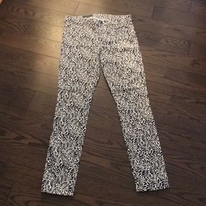 J. Crew Midrise Toothpick Patterned Jeans👖